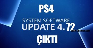 PS4 4.72 GÜNCELLEME ÇIKTI !!!